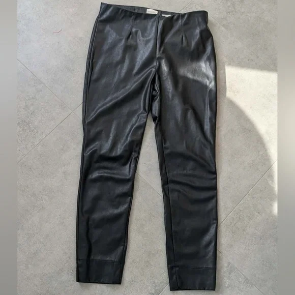 Seductive Sabrina Faux Leather 7/8 Pants Black EU 40 - Picture 1 of 11